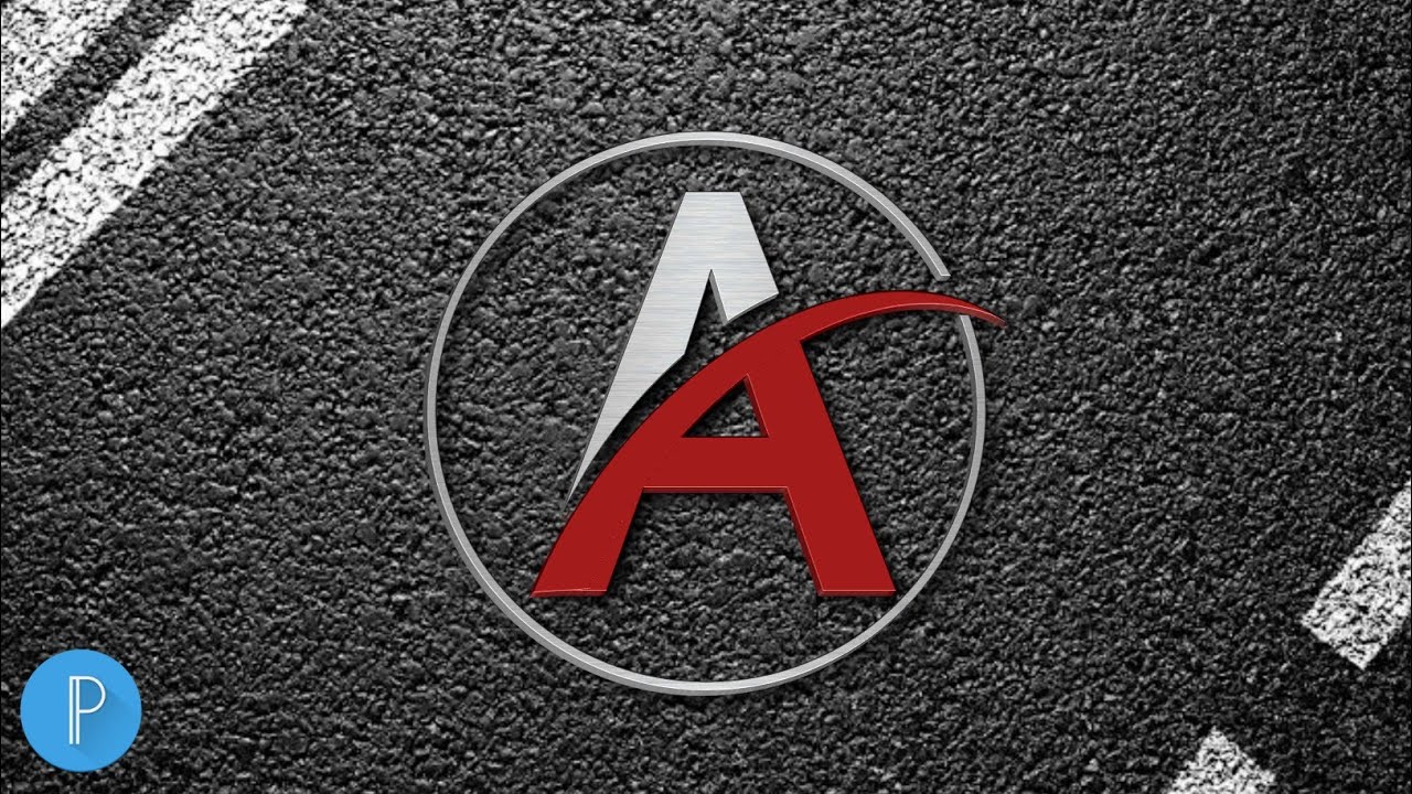 Professional logo ''A'' design on android mobile, Pixellab tutorial [ASRAFUL ART]