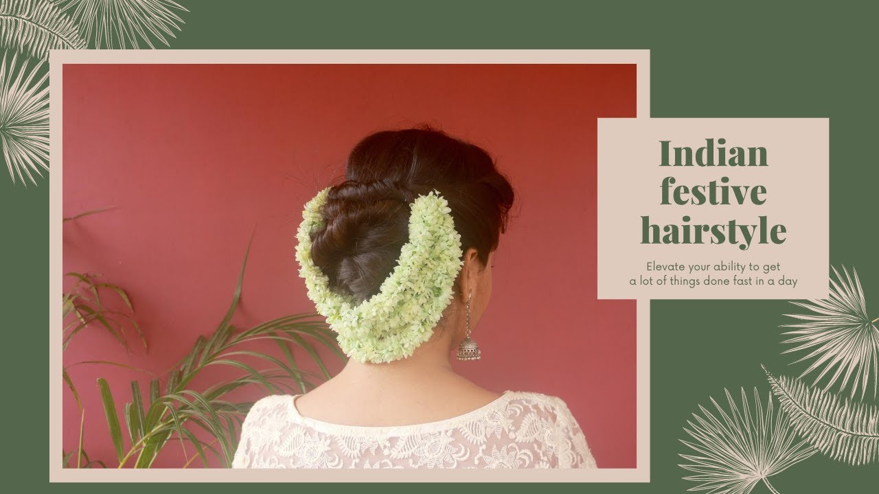 Festive Hairstyle For Onam|Onam Hairstyle|Juda\Bun Hairstyle|Asmita