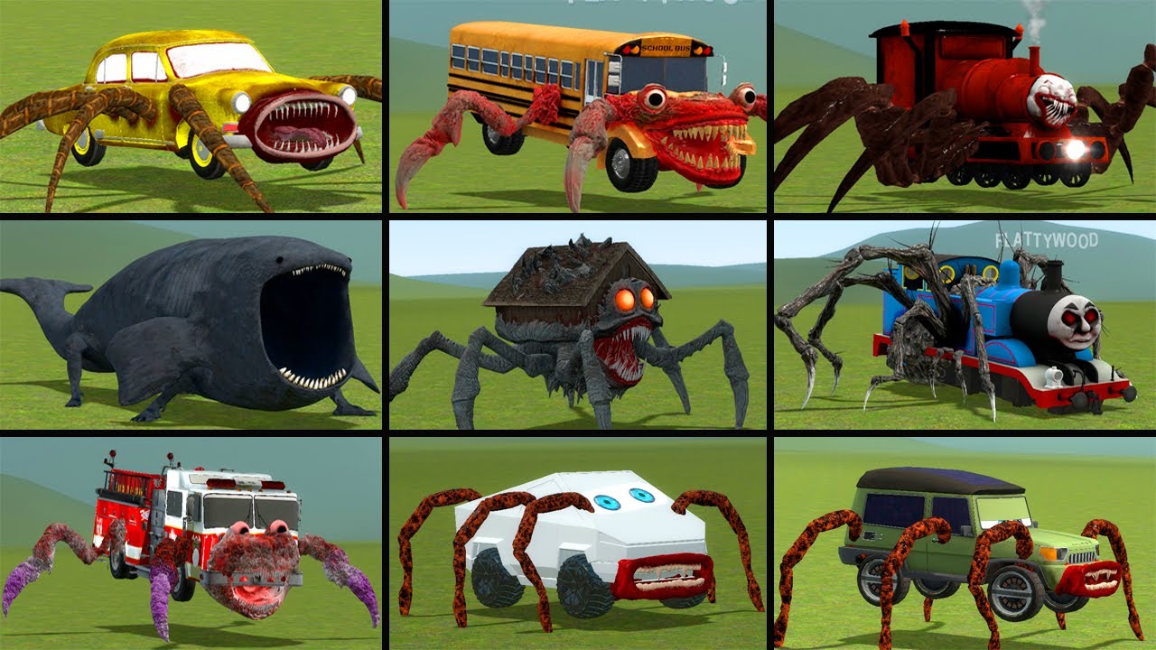 CURSED THOMAS, CAR EATER, BUS EATER, CHOO CHOO CHARLES, MONSTER HOUSE, THE BLOP AND FRIENDS IN GMOD!