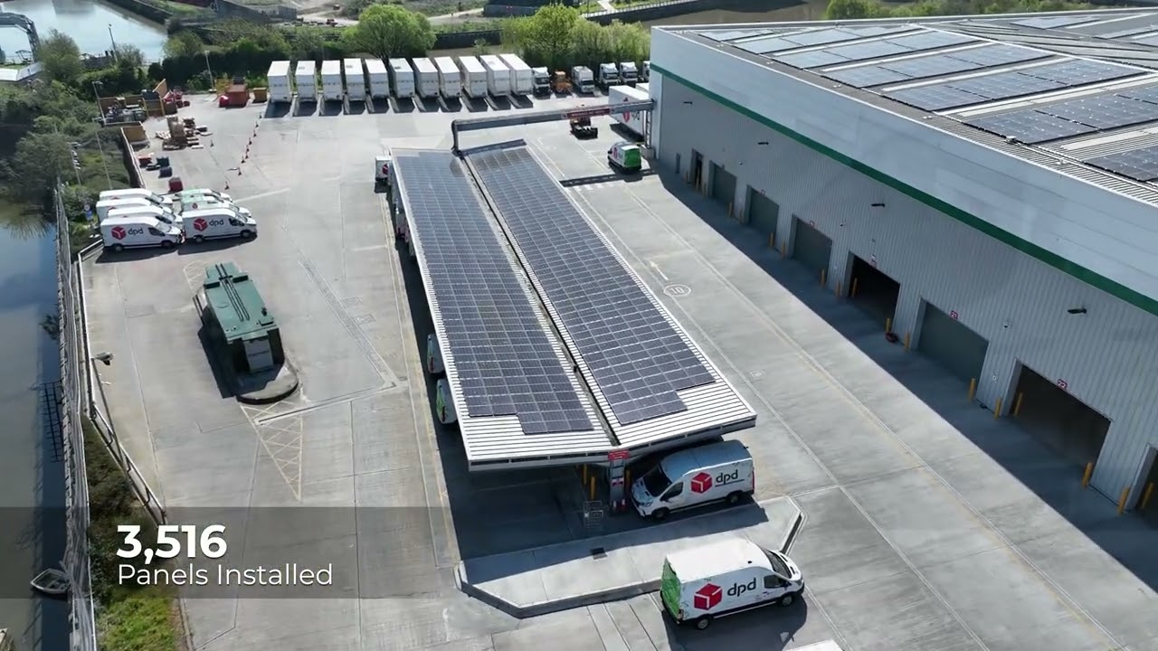 DPD Docklands | 1.45 MWp Rooftop & 121kWp Carport