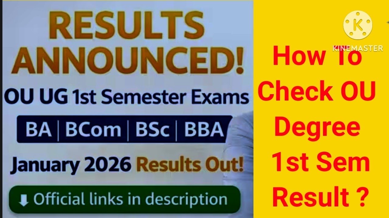 #sriharshaacademy OSMANIA UNIVERSITY Results B Sc/BA/B.COM/BBA 1ST SEM 2026#sriharshaacademy 