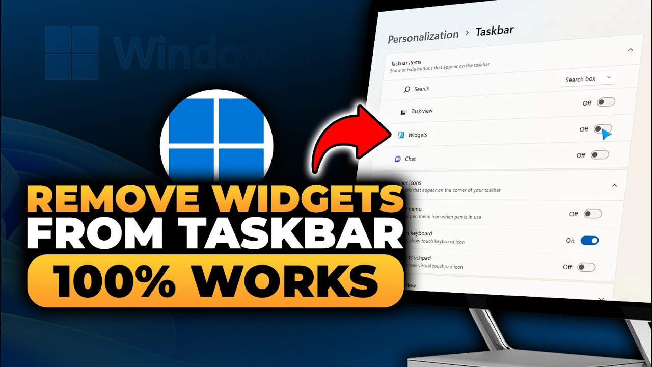 How To Remove Widgets From Taskbar Windows 11 (𝟮𝟬𝟮𝟲) | 100% WORKS | NO Yapping, To The Point & EASY