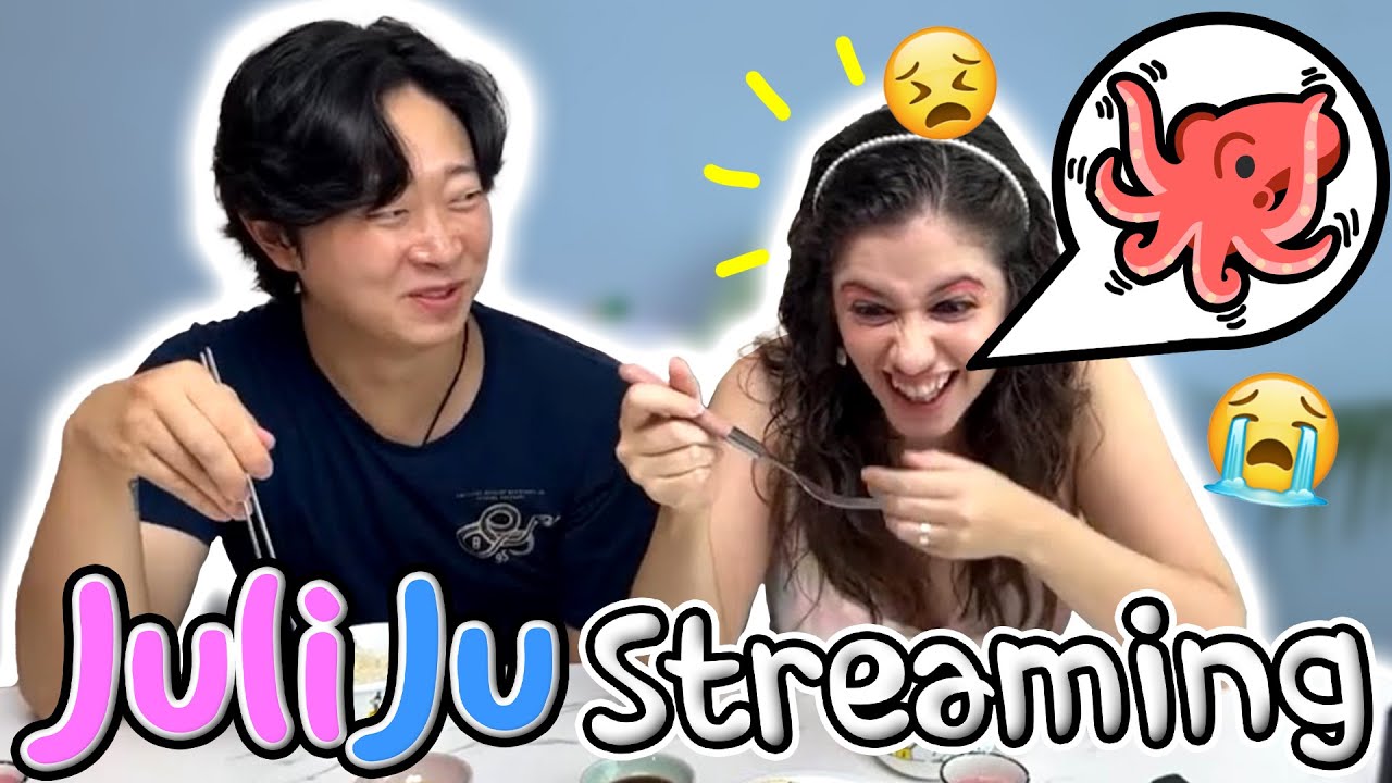 JuliJu STREAMING: Juli probando pulpo que se mueve POR 2DA VEZ ~ ¡Corriendo al baño de la impresión!