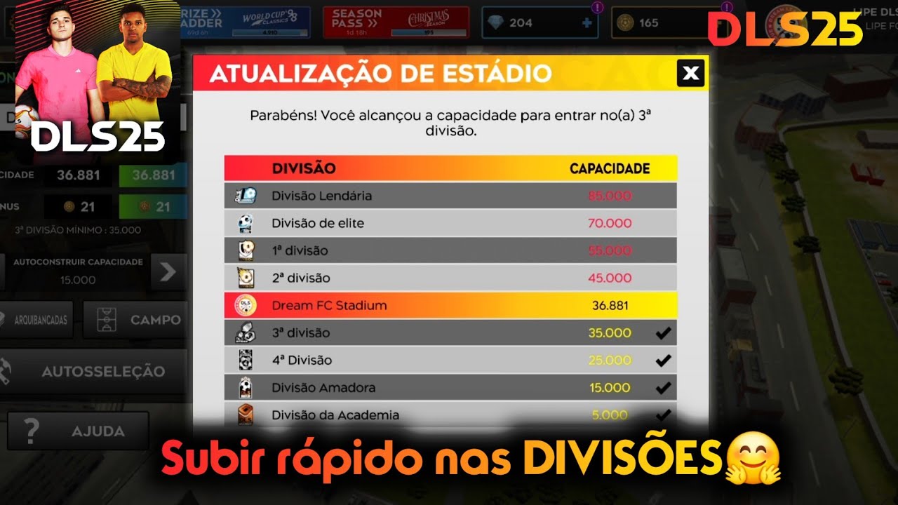 DLS 25 | Como subir rápido nas DIVISÕES e ganhar muitas moedas no DLS 25!!😲