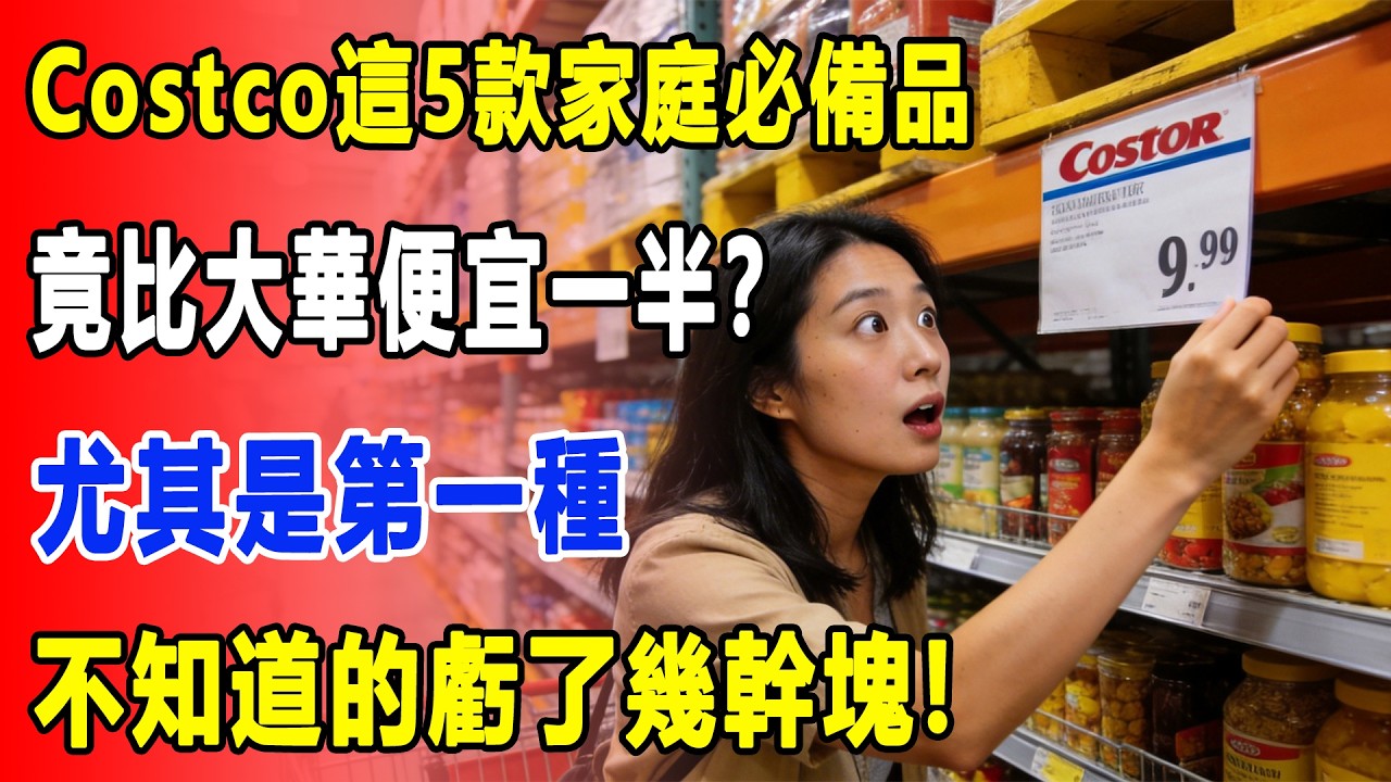 Costco vs 大華：這離譜！這5款一模一樣的東西，Costco便宜了多少？尤其是第一種華人家庭必備品，不知道的虧了幾幹塊!