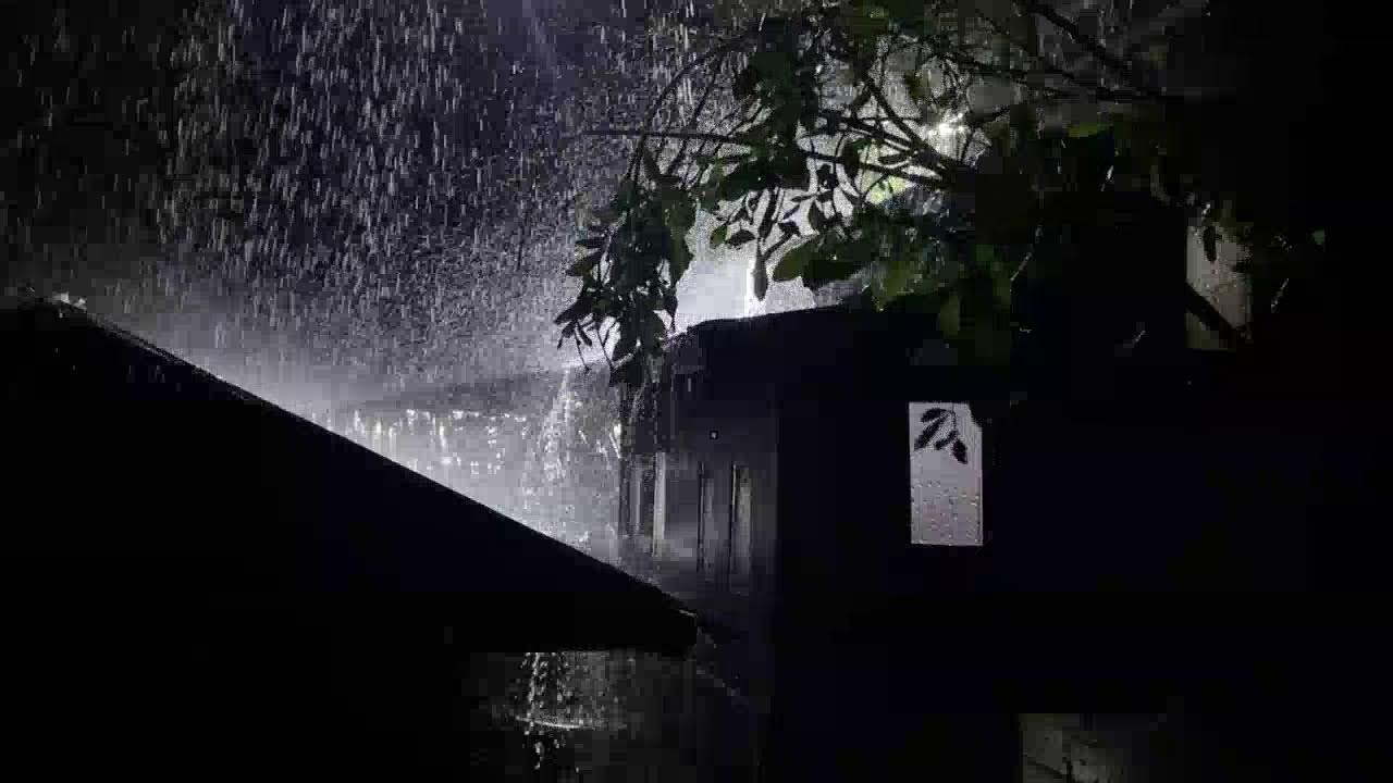 Relaxing Night Rain Sounds 🌙 Tin Roof Ambience