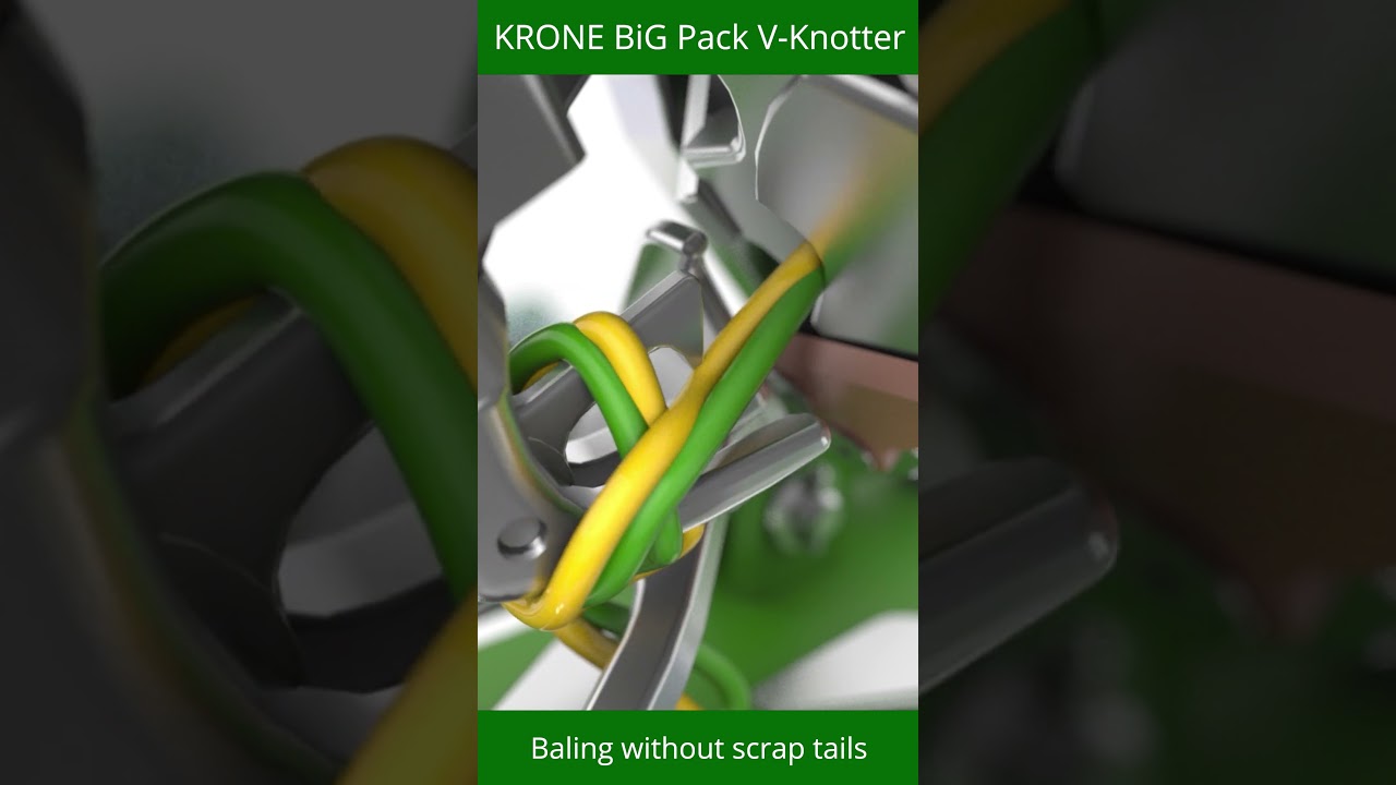 KRONE BiG Pack V-Knotter &ndash; Tying high-density square bales without producing scrap tails