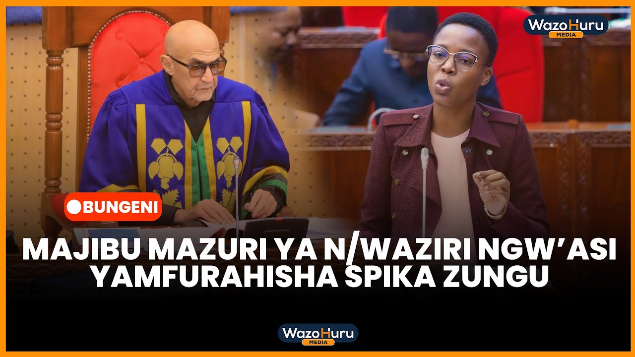 MAJIBU MAZURI YA N/WAZIRI NGW’ASIYAMFURAHISHA SPIKA ZUNGU