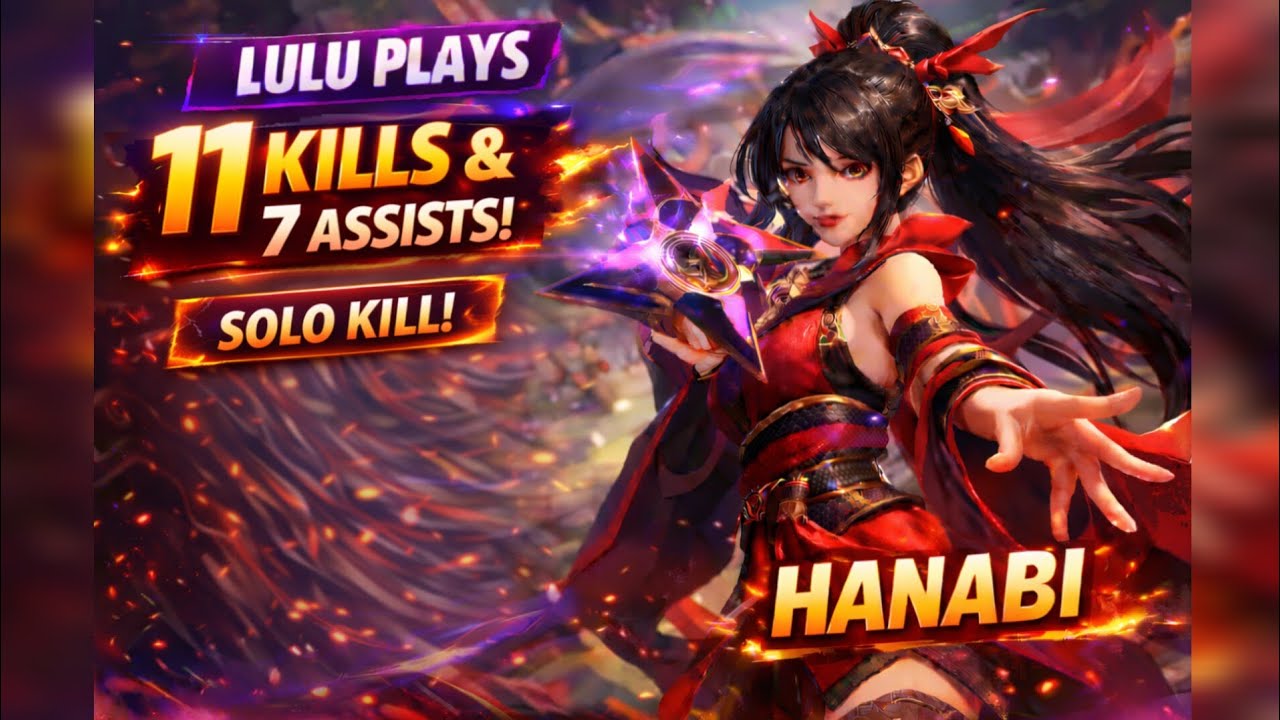11 kills and 7 assists with the Marksman Hanabi in a solo ranked match | Watch the full gameplay