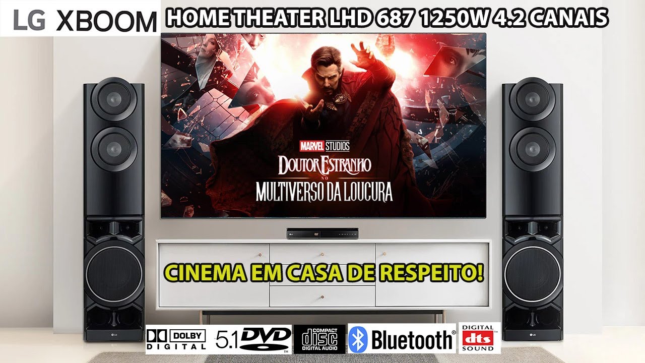 LG XBOOM LHD687 A VOLTA DO HOME THEATER POTENTE