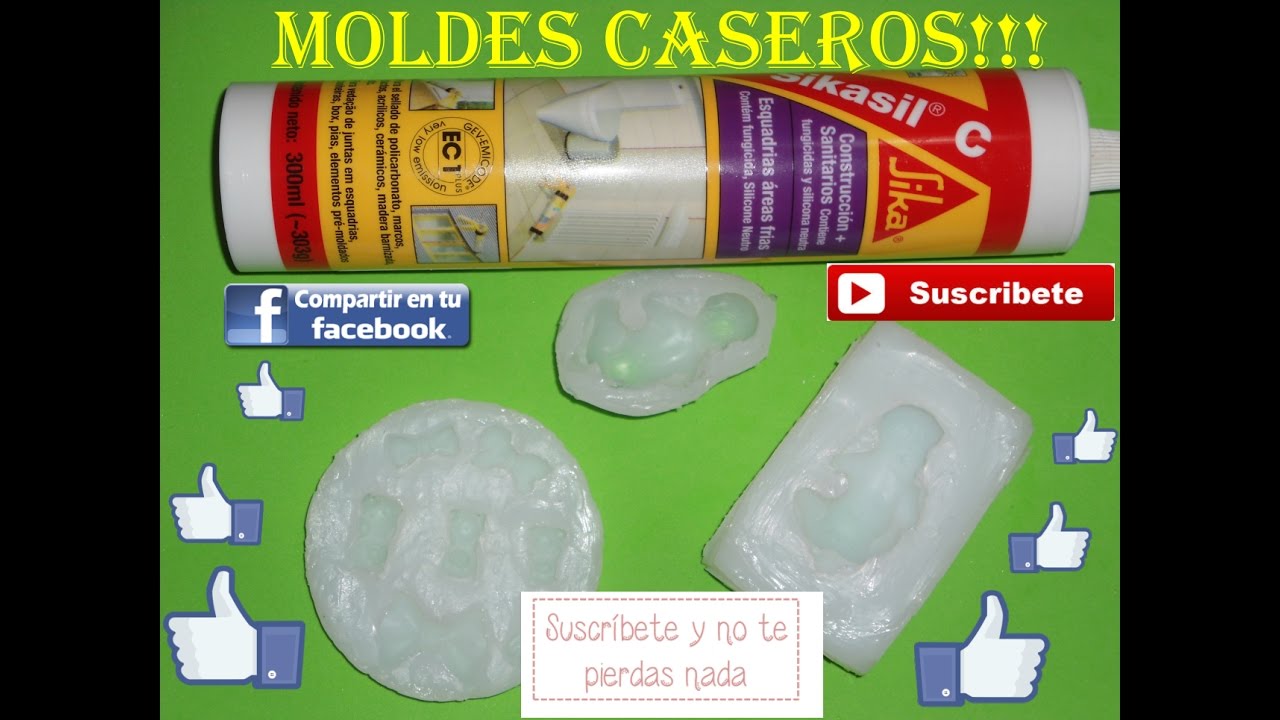 Como hacer molde  caseros de  silicona neutra # n°2 (04*10*2016)