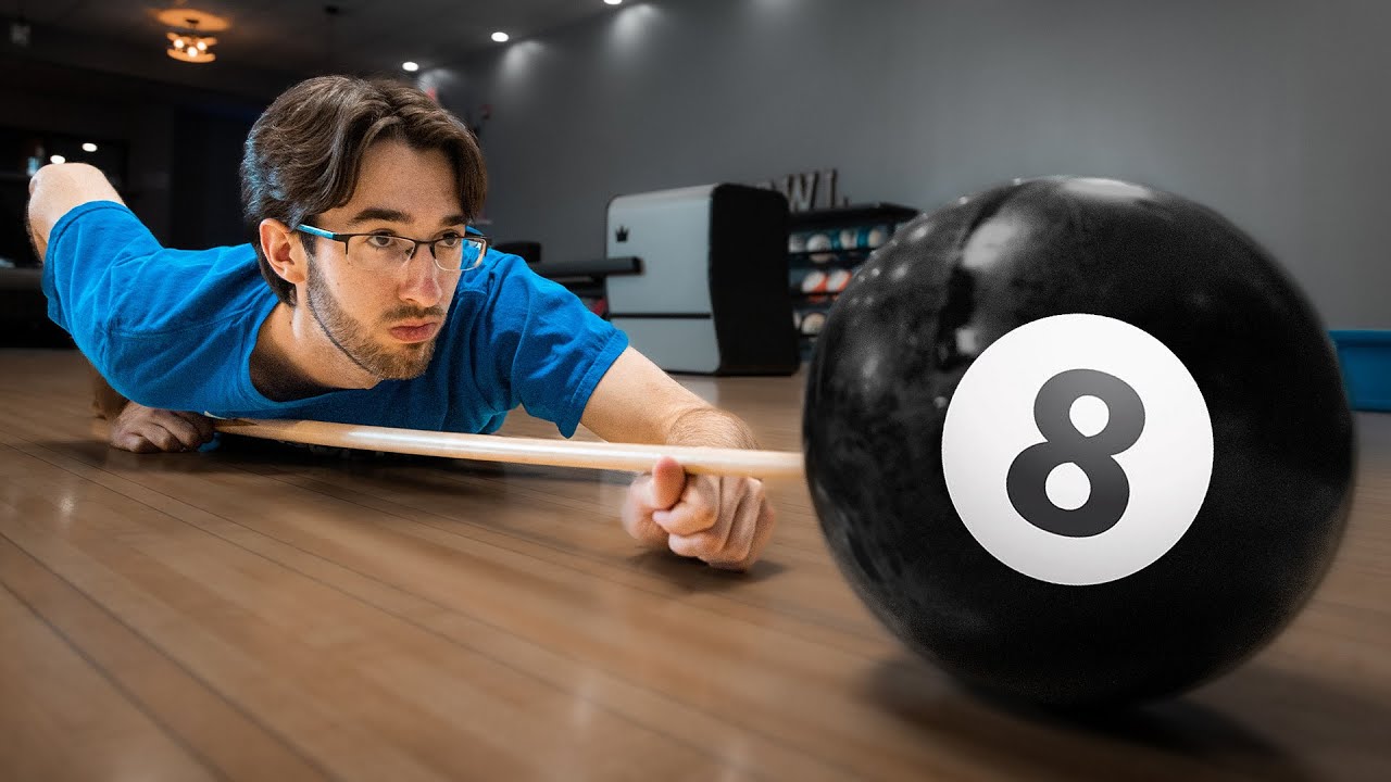 Bowling Challenge with POOL STICKS!!