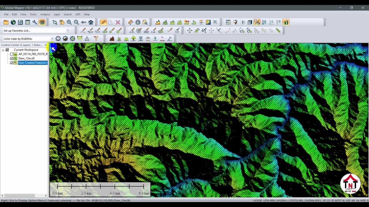 Raster Cropping in Global mapper tutorial 10-07-2020