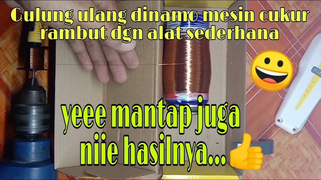 Cara spull dinamo mesin cukur rambut dengan alat sederhana