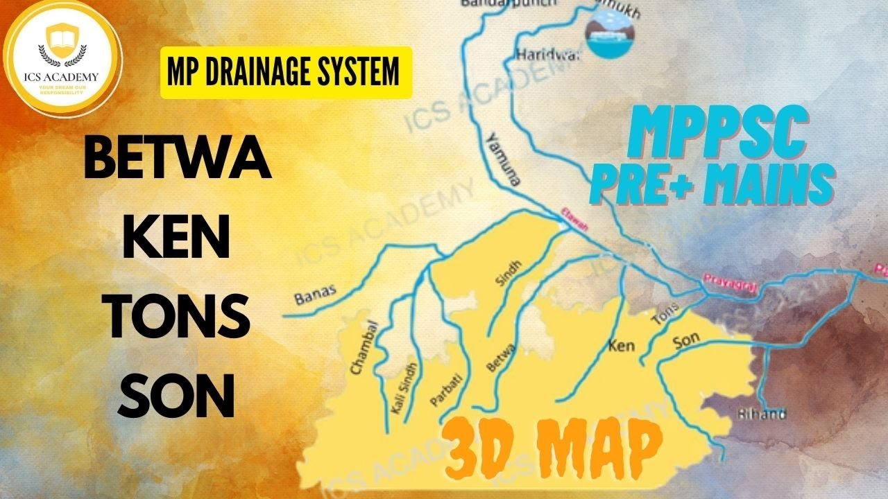MPPSC UPDATE  | Betwa Ken Son RIVER | MPPSC | Drainage System of MP | मध्य प्रदेश की नदियाँ |