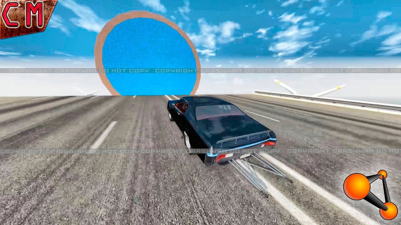 BeamNG Drive Open Bridge Jumps into Giant Ice cream crash