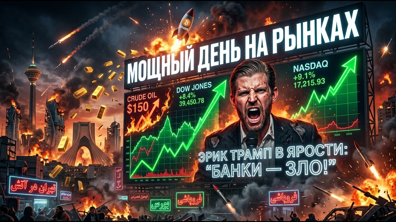 МОЩНЫЙ ДЕНЬ НА МИРОВЫХ РЫНКАХ НА ФОНЕ БОЛЬШОЙ ВОЙНЫ!! БЕЖЕВАЯ КНИГА ФРС США. ЭРИК ТРАМП : БАНКИ ЗЛО