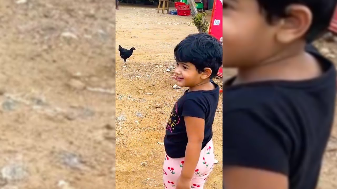 Afrah Tries to Catch Hen