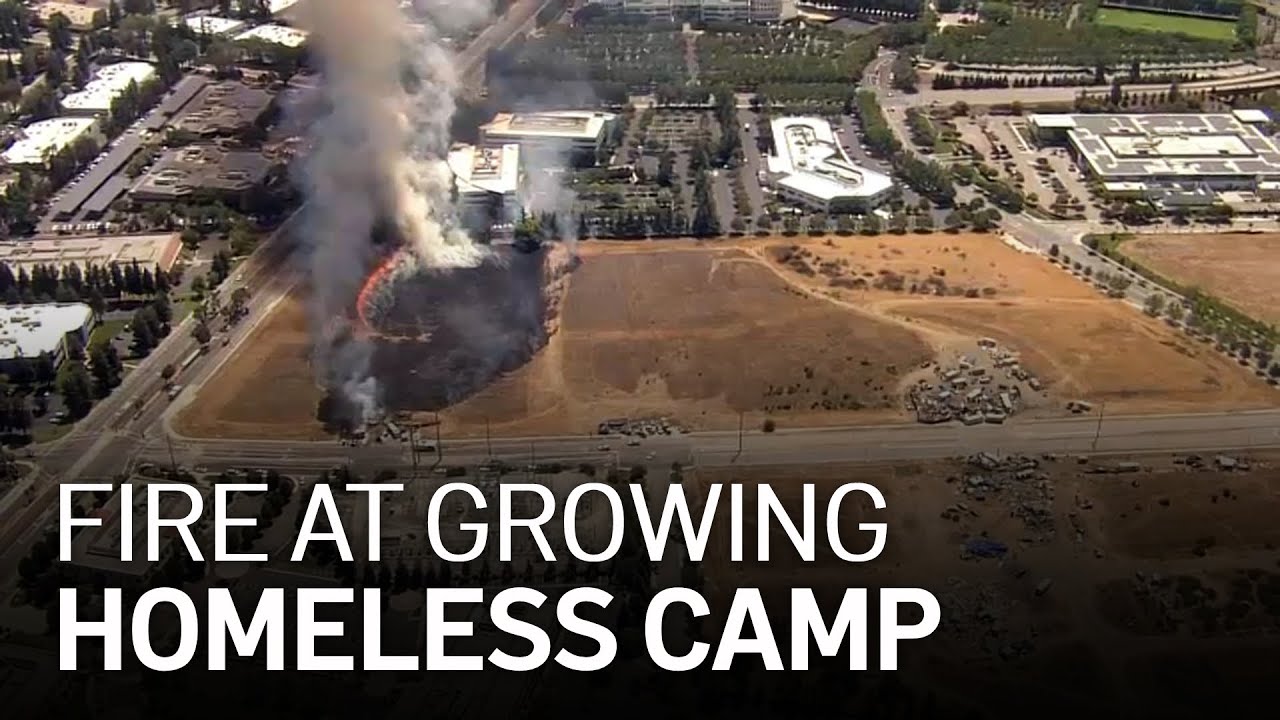 Fire Breaks Out at Homeless Encampment on Apple Property in San Jose