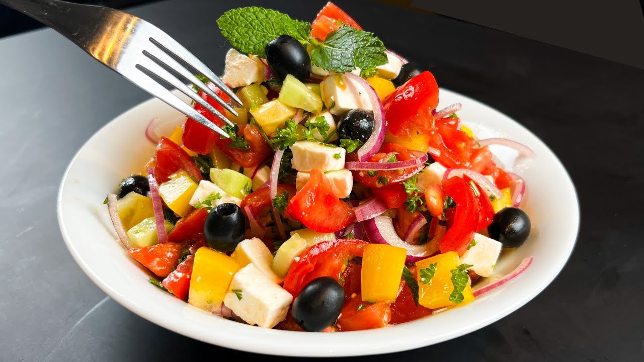 Традиционный ГРЕЧЕСКИЙ салат. Свежий летний салат 🥗