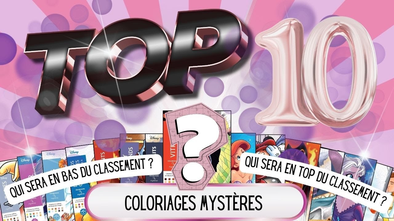 TOP 10 coloriages mystères Disney - Hachette Heroes