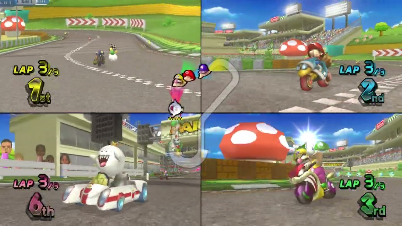 Mario Kart Wii ✦ 4 Players #552 (3 Tracks) 150cc