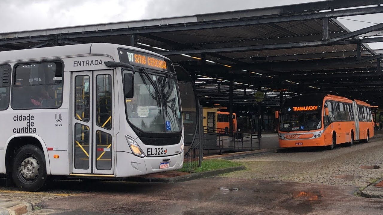 TERMINAL BOQUEIRÃO - DIA de CHUVA em CURITIBA | Movimentações de Ônibus #62