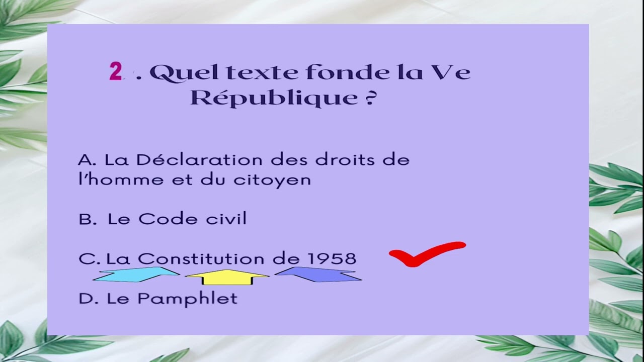 Examen civique | 5 Questions et réponses