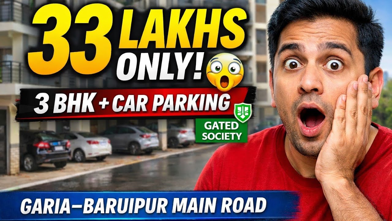 😱3 BHK with Car Parking at Just ₹33 Lakhs | Gated Society, Garia–Baruipur Main Road