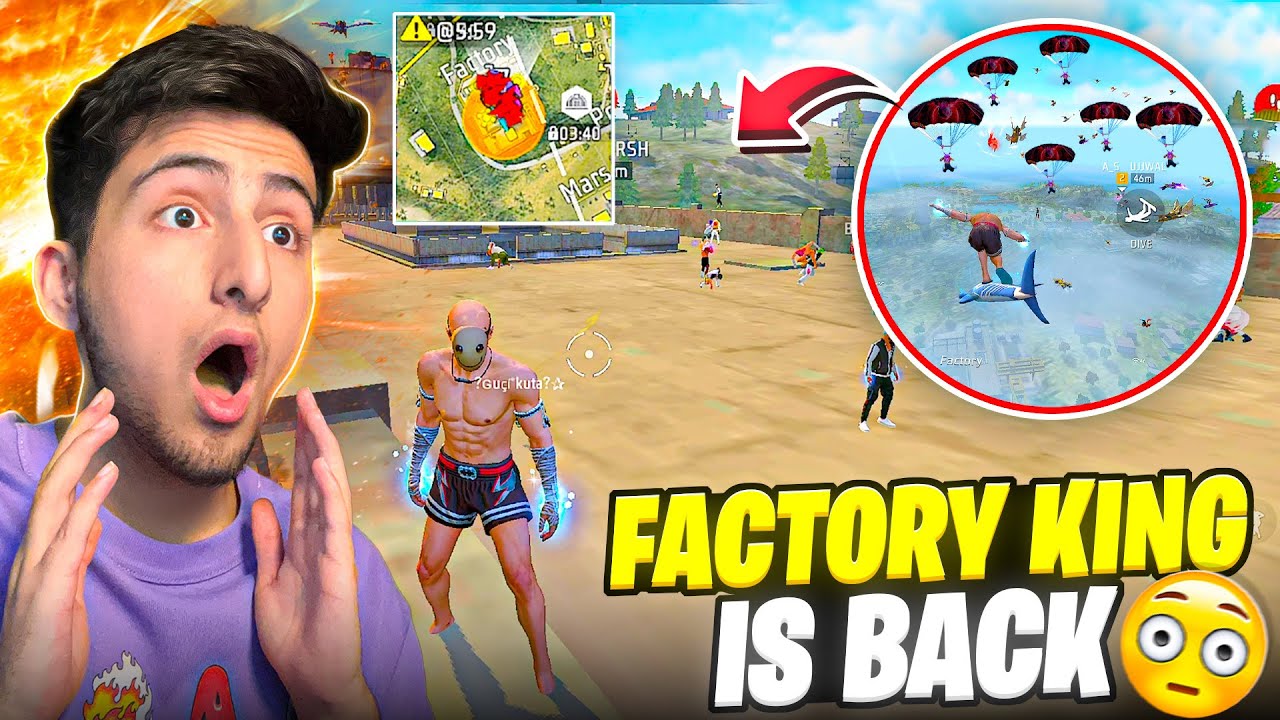 Factory King Is Back In 2025😍🤣49 Players In Factory Roof😱[A_s Gaming] - Free Fire India