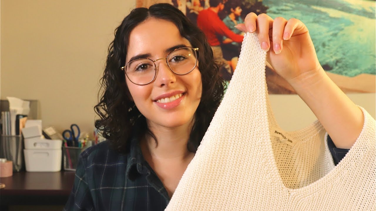 ASMR⼁Tingly Clothing Haul ✨ (fabric sounds, whispers, crinkles, tapping)