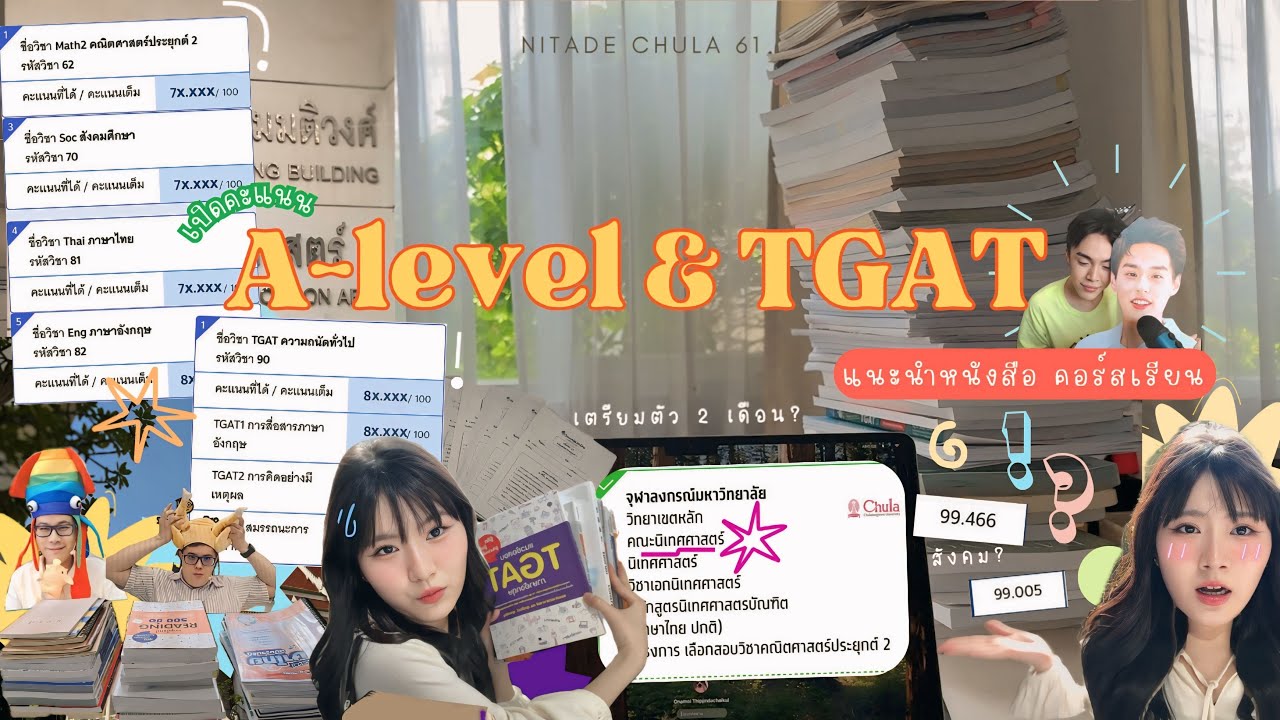 เตรียมสอบเข้าจุฬาฯ A-Level & TGAT ใน 2เดือน + เปิด คะแนน📚💖✨