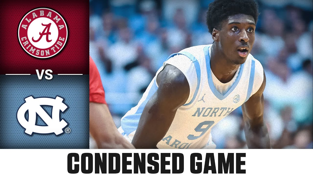 Alabama vs. North Carolina Condensed Game | 2024-25 ACC Men's Basketball