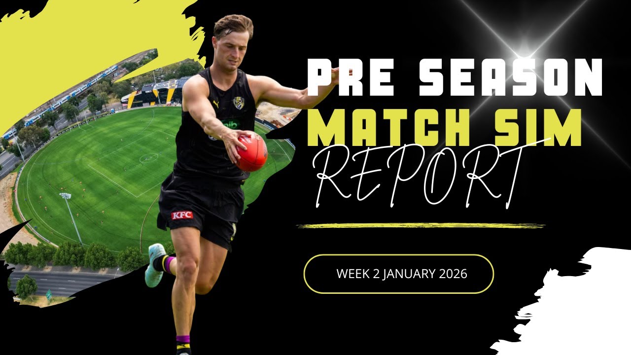 Richmond Match Sim Report: Lalor & Cumming Dominate Midfield | Jan 16