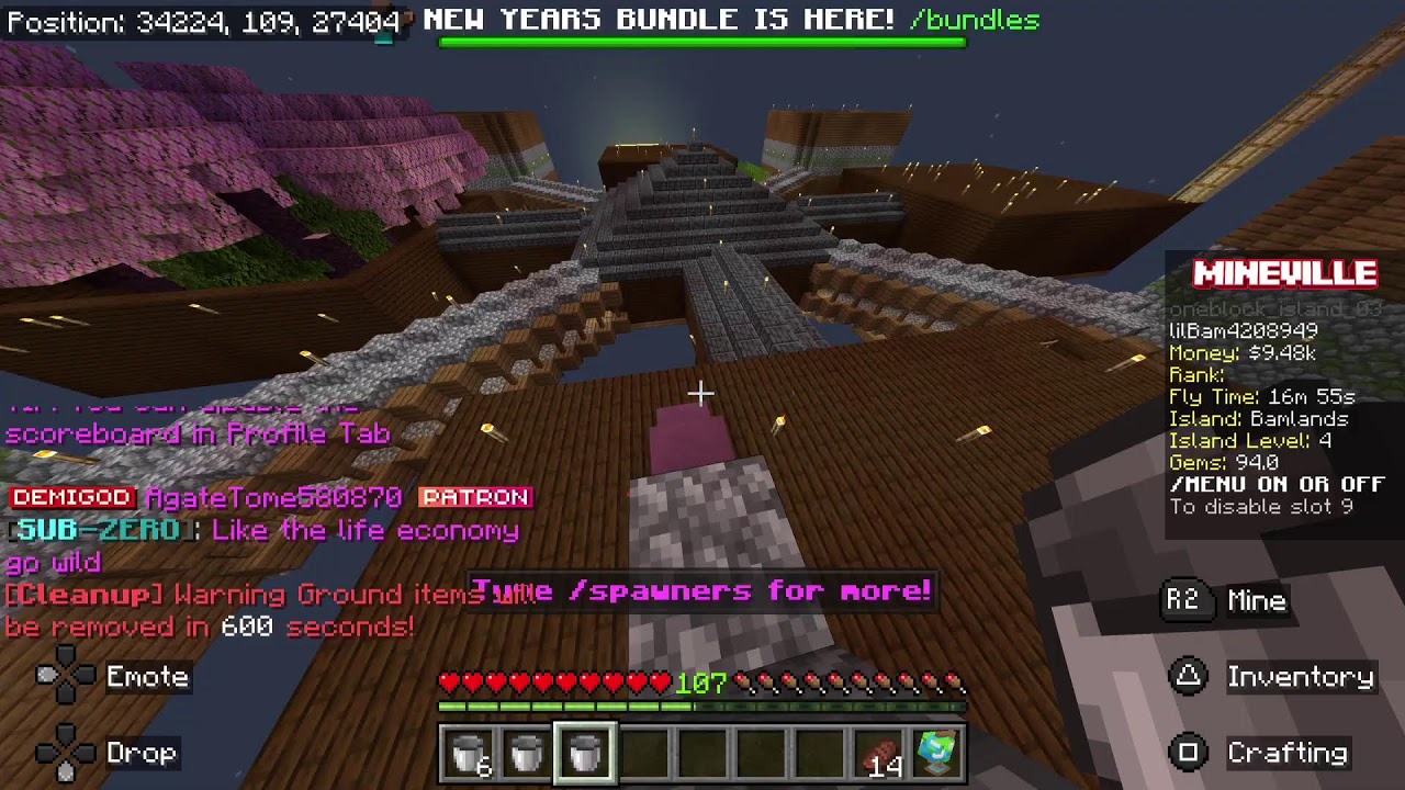 Minecraft one block road 2 300 subs