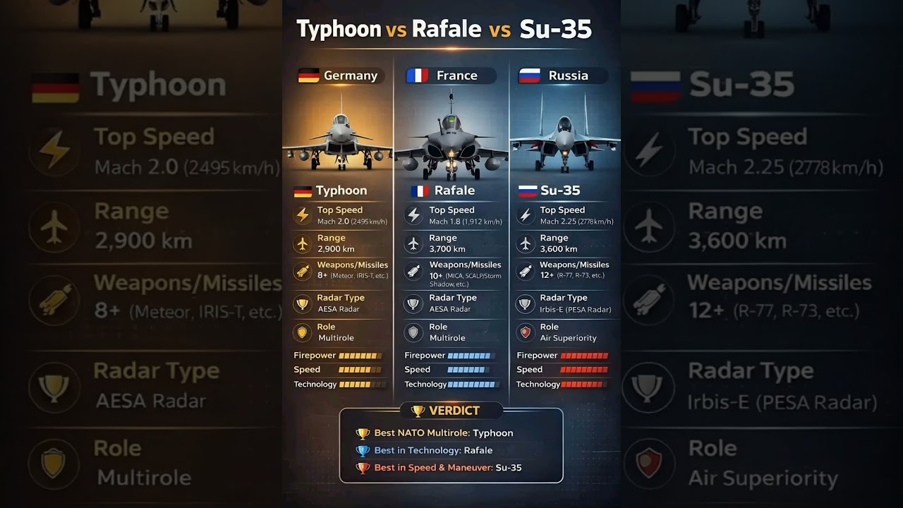 🌍🛡️ NATO vs 🇷🇺 Russia: Typhoon, Rafale & Su-35 Face-Off! ✈️🔥