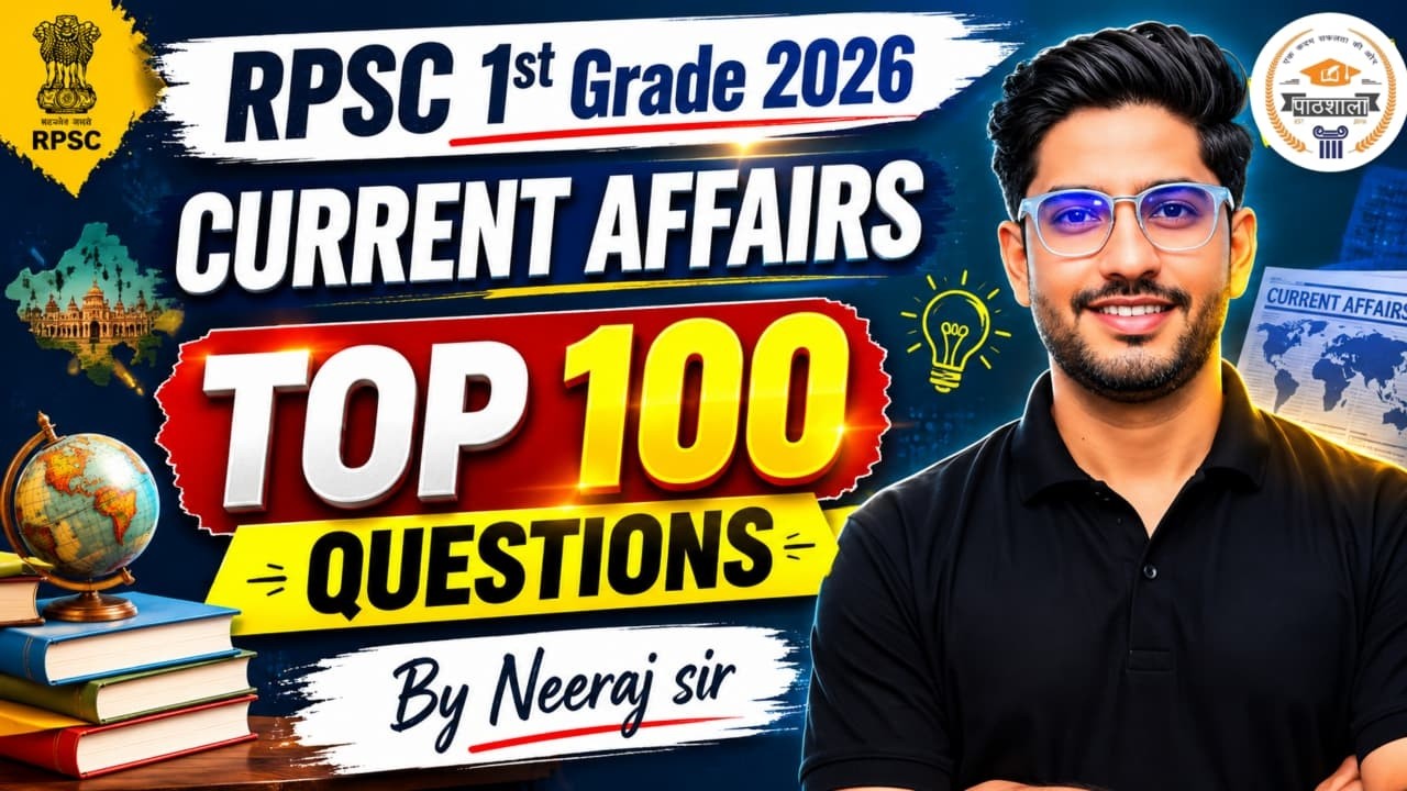 RPSC 1st Grade 2026 Current Affairs | Most Important Topics | Rajasthan, India & International CA