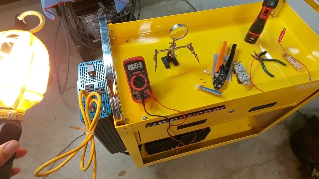 Building an emergency backup power cart.