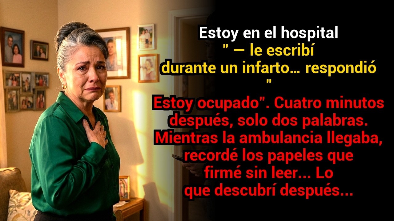 “Estoy en el hospital” — le escribí durante un infarto… respondió “Estoy ocupado”