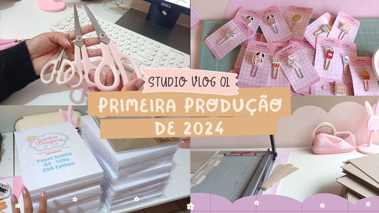 studio vlog #01✨🌻 primeira rotina de encomendas do ano, comprinhas e brindes novos