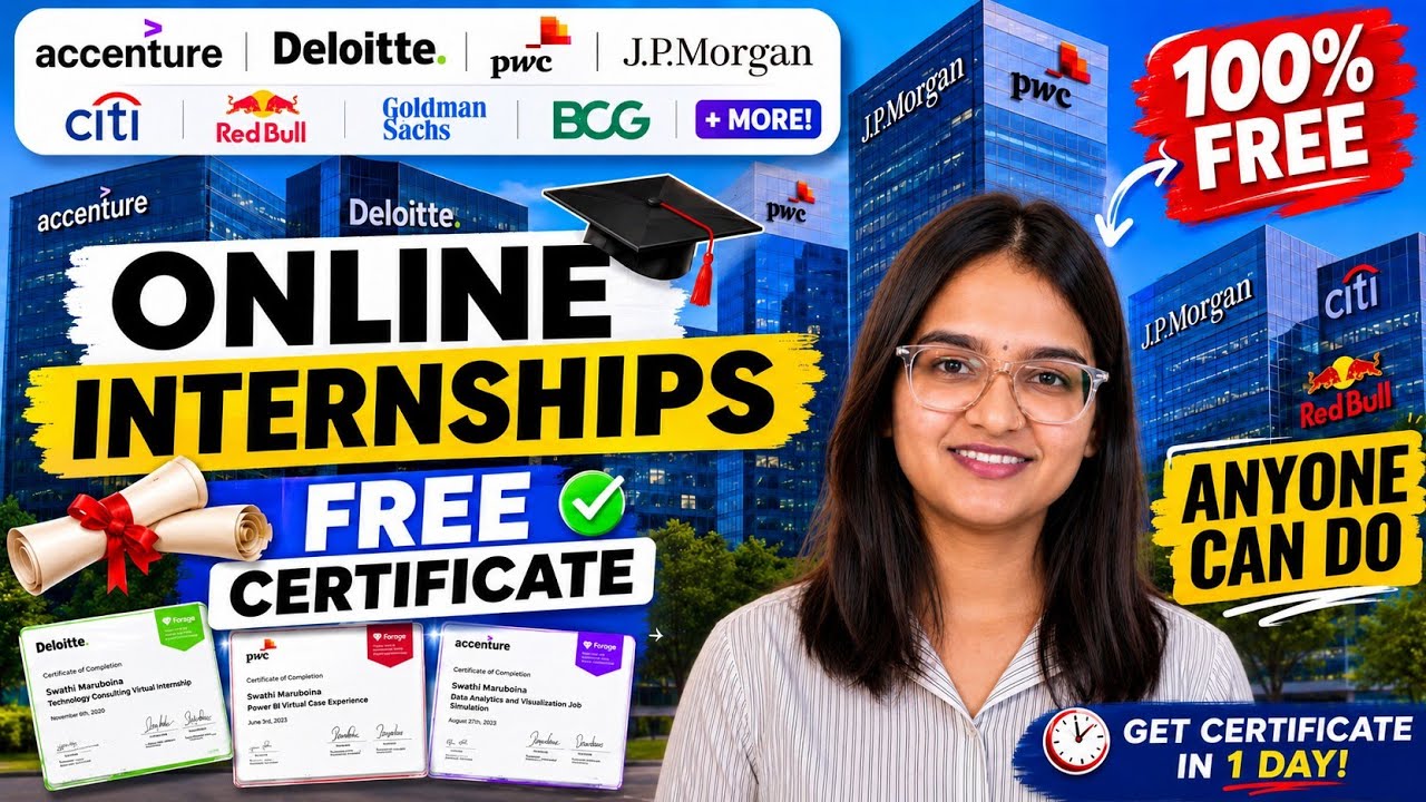🔥200+ FREE Online Internships | FREE Certificate | No Eligibility | Work From Home Internships