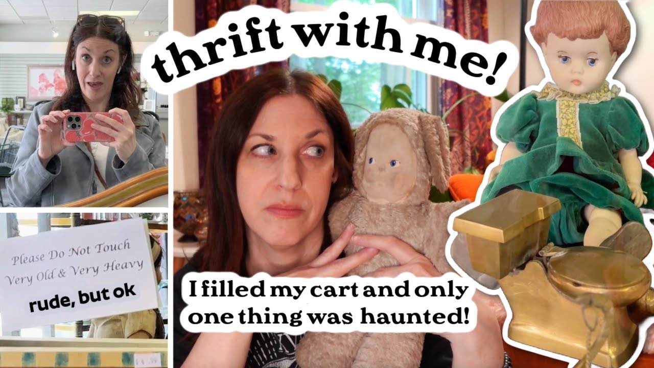 My First Thrift with Me Video! Filled up My Cart and Only One Thing was Haunted!