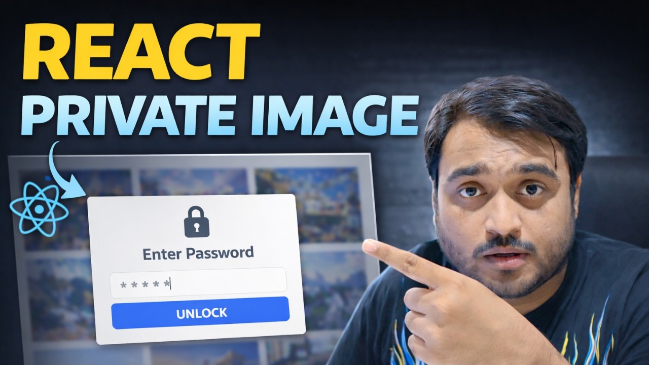 Day-99/100 React Private Image Gallery || React NextJS Tutorial for Beginners in Hindi