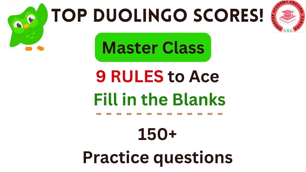 Fill in the Blanks Masterclass - Duolingo English Test | Tips, Examples & Practice