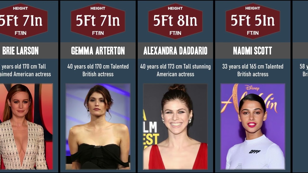 Hollywood Actress Height Comparison 2026 📏 Tallest To Shortest List