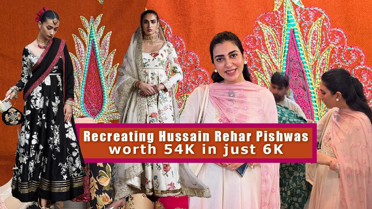 Recreating Hussain Rehar Pishwas worth 54K  in just 6K | Marina, Kashmiri Embroidery & Linen Spoted