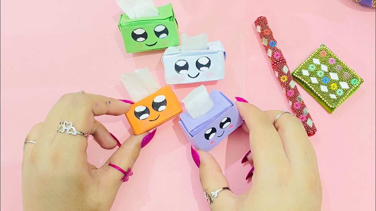 Easy Origami Mini Tissue Box | DIY | How to make an Origami Mini Tissue Paper Box