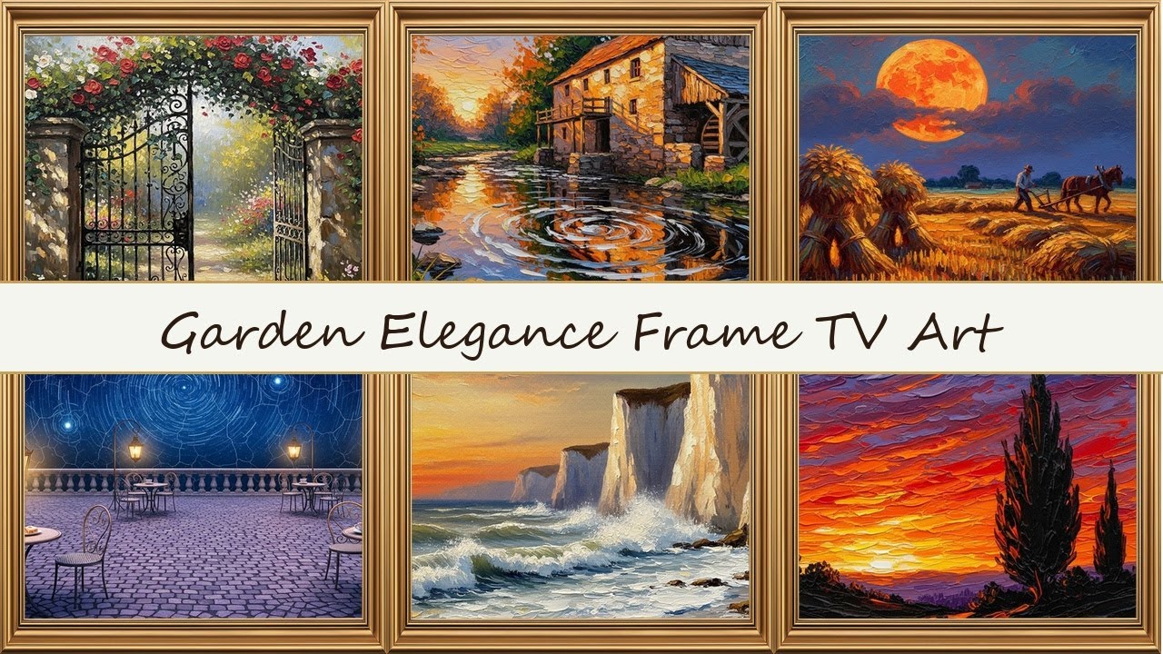 Frame TV Art: Beautiful Garden Gate in Bloom