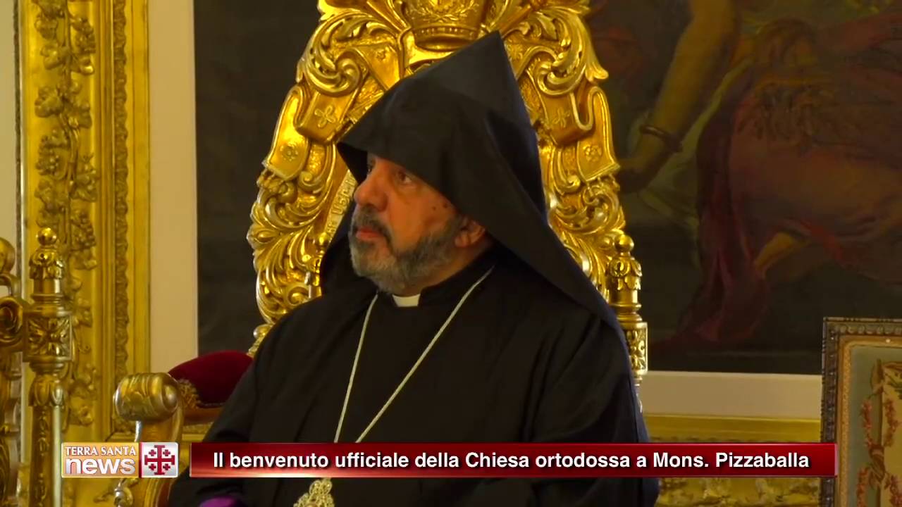 Il benvenuto ufficiale della Chiesa ortodossa a Mons. Pizzaballa