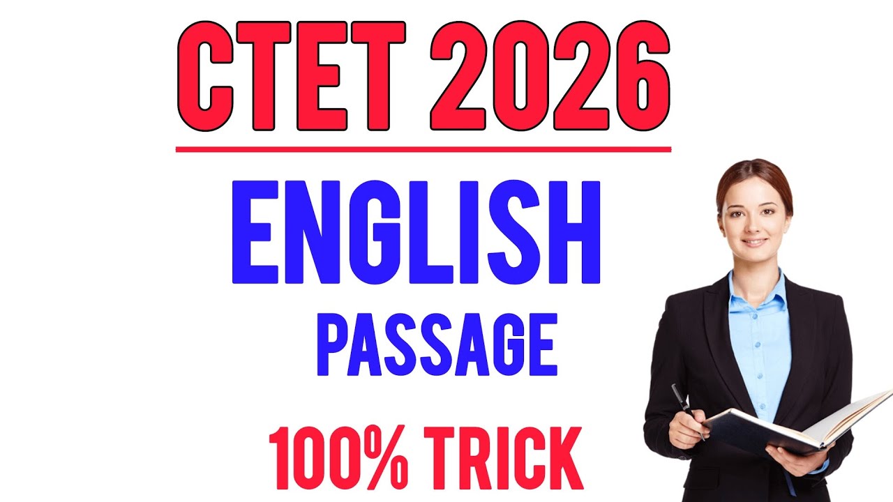 CTET 2026 English Passage 100 % helpful trick 